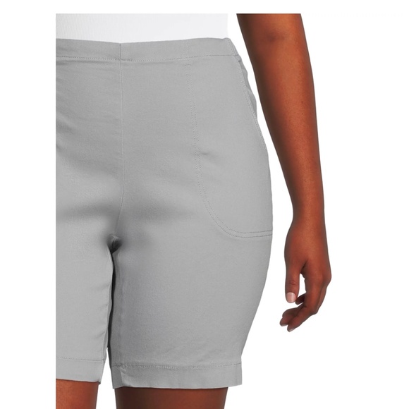 Just My Size Women’s Elastic Waist Stretch Gray Shorts 2X NEW - Picture 5 of 5